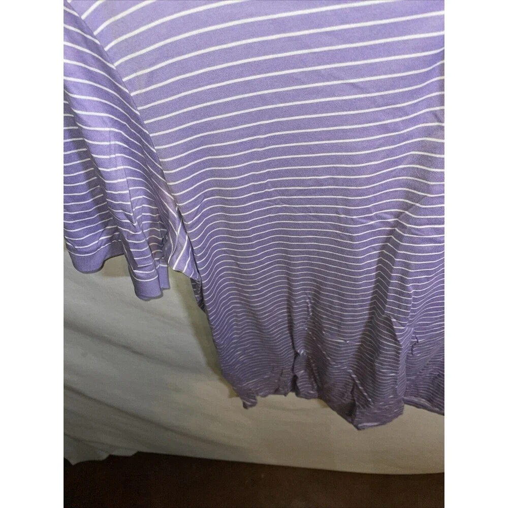 Polo Golf Ralph Lauren Men’s Polo Shirt Size XL Purple Striped Athleisure Tennis